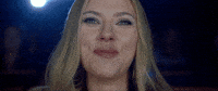 happy scarlett johansson GIF