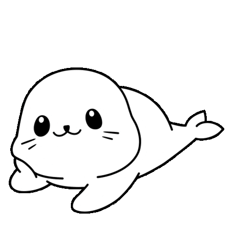Seal Resting Sticker by Sappy Seals