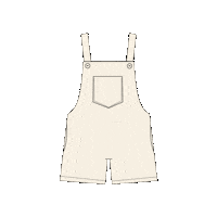 Dungarees Sticker by Below the Kowhai