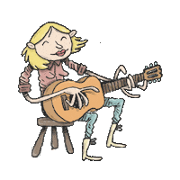 Happy Guitar Player Sticker by La Guarimba Film Festival