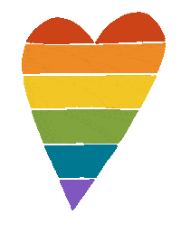 Gay Pride Heart Sticker by Daniela Nachtigall