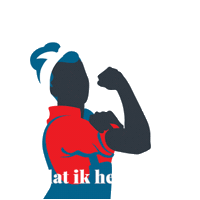 Girl Power Spierbal Sticker by Omdat ik het verdien