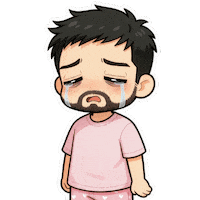 Sad Boy Crying Sticker
