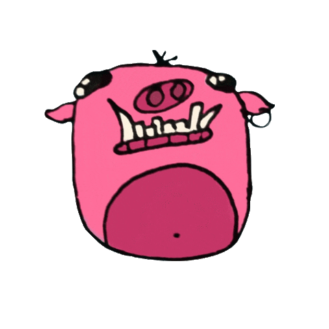 cajuinadigital art pink pig rosa Sticker