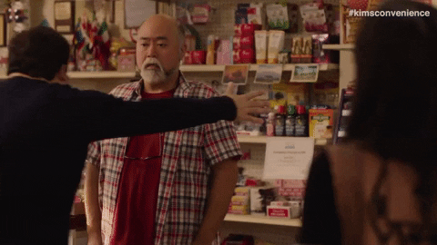 Paul Sun-Hyung Lee Hug GIF by Kim's Convenience