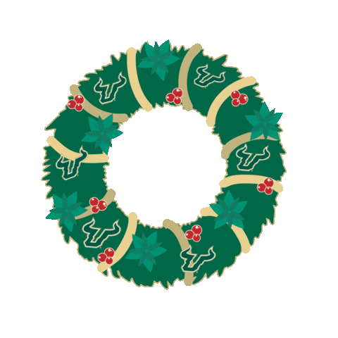 Tis The Season Happy Holidays Sticker by University of South Florida