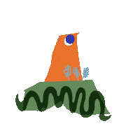 eva_gif hello bye hiding peekaboo Sticker