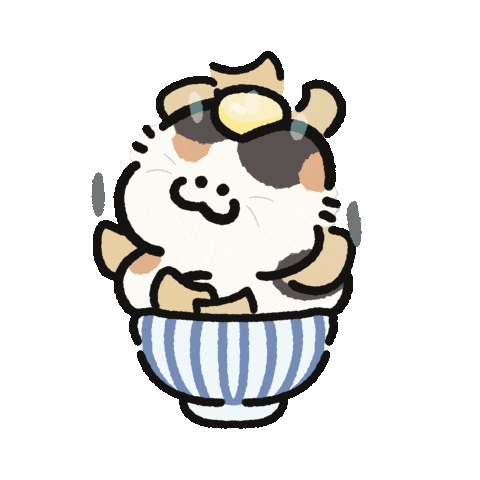 Cat 吃飯 Sticker