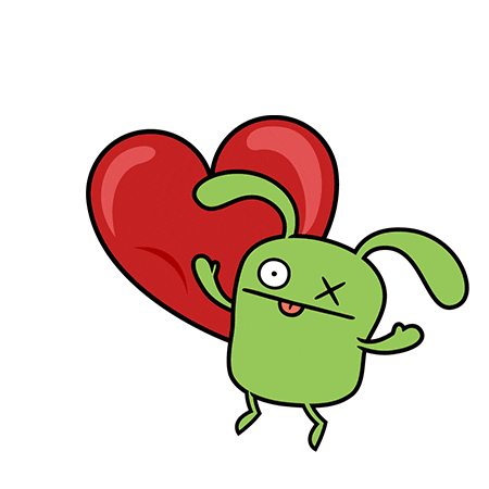 i love you hearts Sticker by UglyDolls