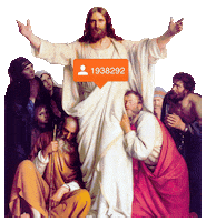 instagram jesus Sticker by Saint Hoax