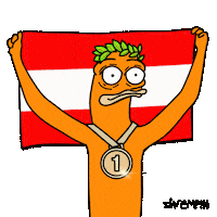 Gold Medal Flag Sticker by shremps