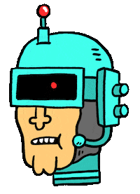Robot Ai Sticker by Russell Taysom