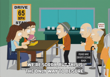 dmv sitting at a table GIF by South Park 