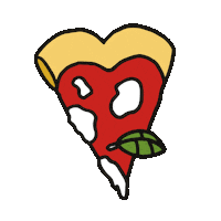 capvin love food pizza arte Sticker