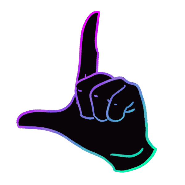 ItsLotteZ giphyupload rainbow hand nerd Sticker