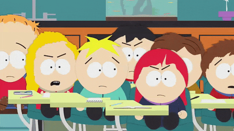 yell butters stotch GIF by South Park 