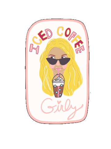 Iced Coffee Girl Sticker