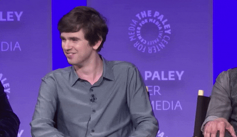 happy freddie highmore GIF by The Paley Center for Media