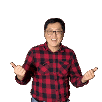 Two Thumbs Up Sticker by Jim Chu