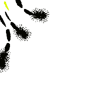 jpeg_def illustration black animal yellow Sticker