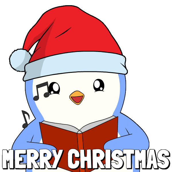 Merry Christmas Singing Sticker by Pudgy Penguins