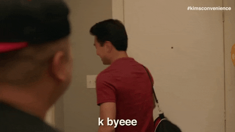 friends leaving GIF by Kim's Convenience