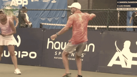 fishwrists giphygifmaker pickleball serve GIF