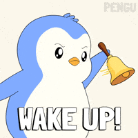 Tired Good Morning GIF by Pudgy Penguins
