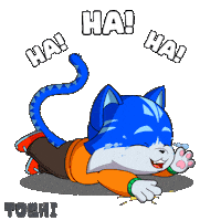 Ha Ha Lol Sticker by Toshithecat