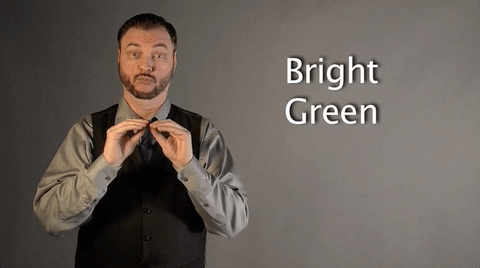 bright green asl GIF by Sign with Robert