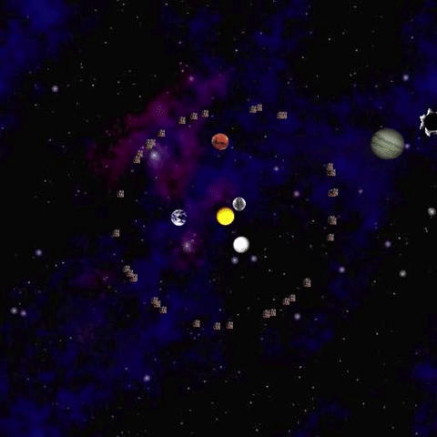 nbody simulation armageddon GIF