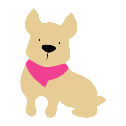 LanaBandanaDogwear dog pink gold bandana Sticker