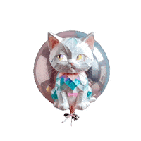 Nissart happy cat birthday confused Sticker