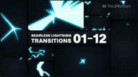 Animated Seamless Lightning Transitions 01 12
