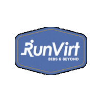 RunVirt run running bibs race event Sticker