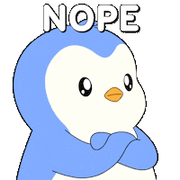 Stop It No Way Sticker by Pudgy Penguins