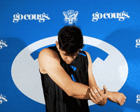 Sport Stretching GIF by BYU Cougars