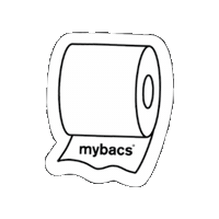 Toilet Paper Logo Sticker by mybacs
