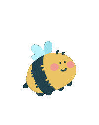 Bee Buzz Off Sticker by Ohh Kay Studios