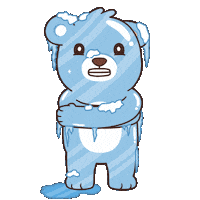Freezing Ice Bear Sticker by BEARISH