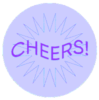 Clink Clink Cheers Sticker by Cherie