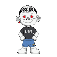 Uf White Monkey Sticker by Zhot