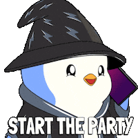 Lets Go Party Sticker by Pudgy Penguins