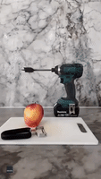 DIY Enthusiast Shares Apple Peeling Hack Using Power Drill