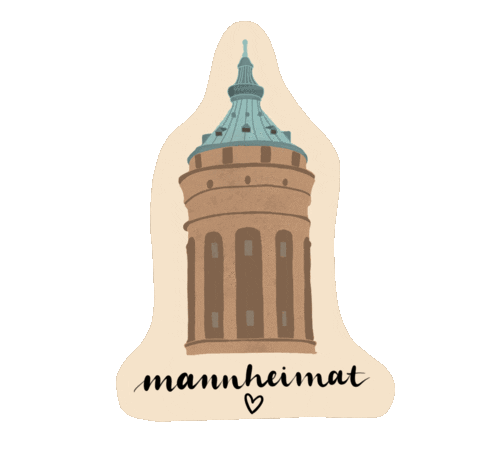 Mannheim Wasserturm Sticker by fbvmkw