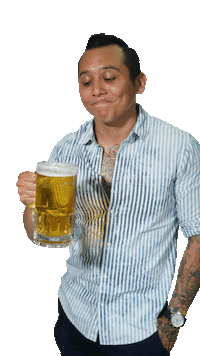 beer alcohol Sticker by EDWIN LUNA