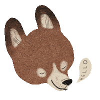 Bear Hello Sticker by Little Mel
