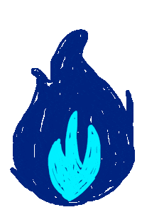 nosefia fire blue passion fuego Sticker