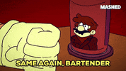 Drunk Lets Go GIF by Mashed
