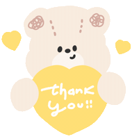 Bear Thank You Sticker